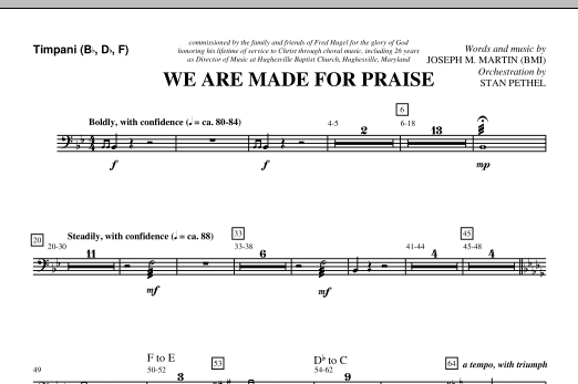 We Are Made For Praise – Timpani We Are Made For Praise – Timpani