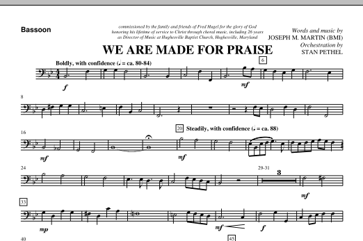 We Are Made For Praise – Bassoon We Are Made For Praise – Bassoon
