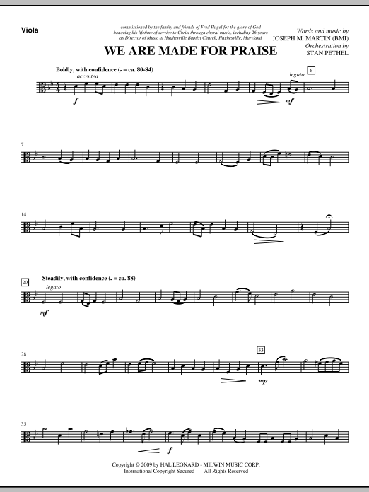 We Are Made For Praise – Viola We Are Made For Praise – Viola