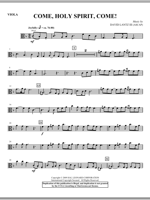 Come, Holy Spirit, Come! – Viola Come, Holy Spirit, Come! – Viola