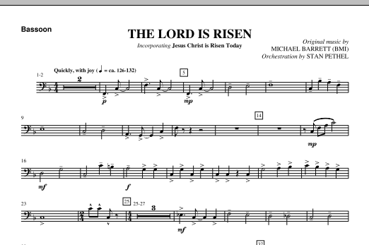 The Lord Is Risen – Bassoon The Lord Is Risen – Bassoon