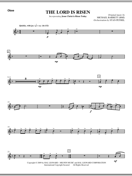 The Lord Is Risen – Oboe The Lord Is Risen – Oboe