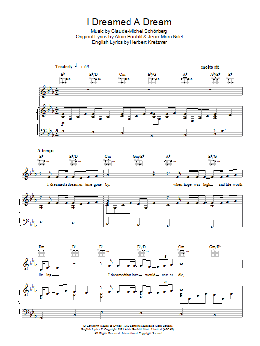 I Dreamed A Dream I Dreamed A Dream