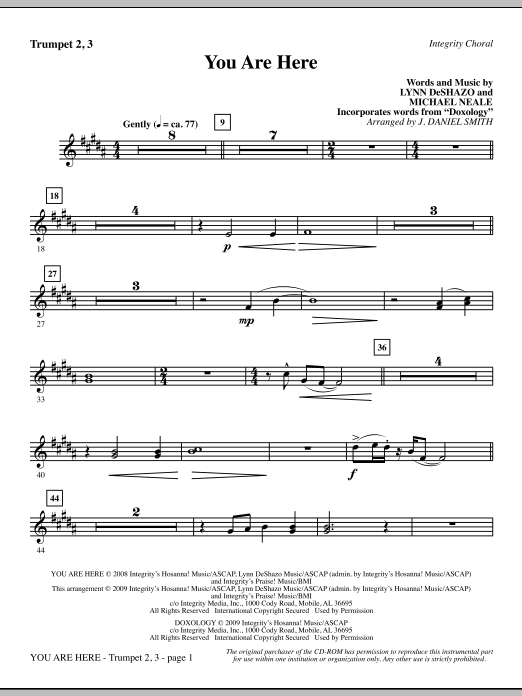 You Are Here (incorporating Doxology) – Trumpet 2 & 3 You Are Here (incorporating Doxology) – Trumpet 2 & 3