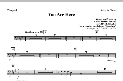You Are Here (incorporating Doxology) – Timpani You Are Here (incorporating Doxology) – Timpani