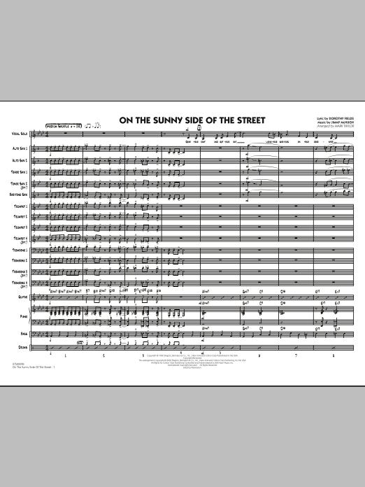 On The Sunny Side Of The Street – Conductor Score (Full Score) On The Sunny Side Of The Street – Conductor Score (Full Score)