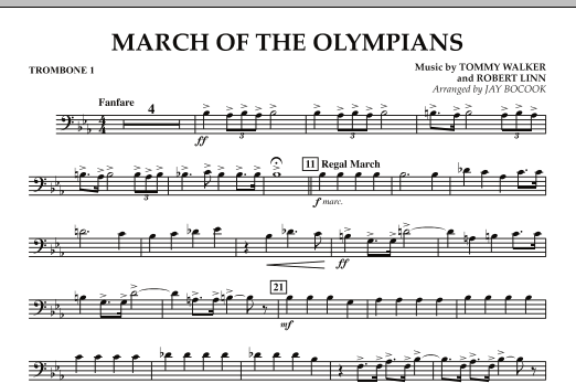 March Of The Olympians – Trombone 1 March Of The Olympians – Trombone 1