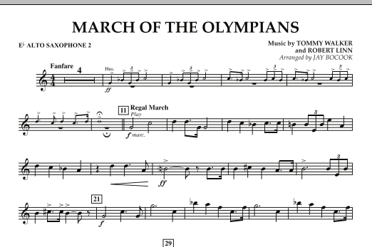 March Of The Olympians – Eb Alto Saxophone 2 March Of The Olympians – Eb Alto Saxophone 2