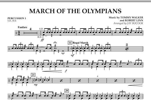 March Of The Olympians – Percussion 1 March Of The Olympians – Percussion 1