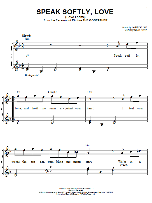 Speak Softly, Love (Love Theme) Speak Softly, Love (Love Theme)