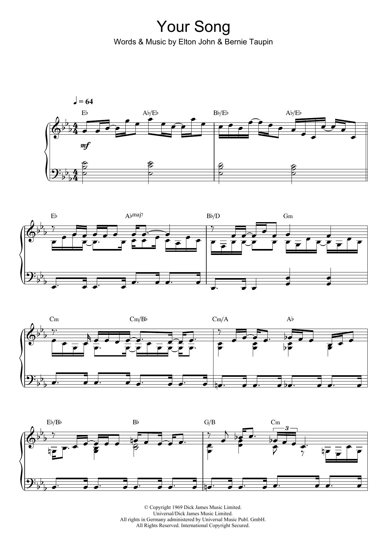 Your Song Your Song