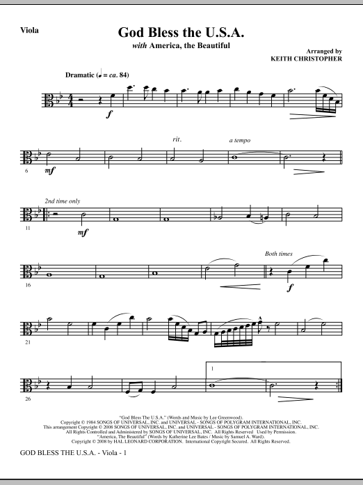 God Bless The U.S.A (with America, The Beautiful) – Cello God Bless The U.S.A (with America, The Beautiful) – Cello