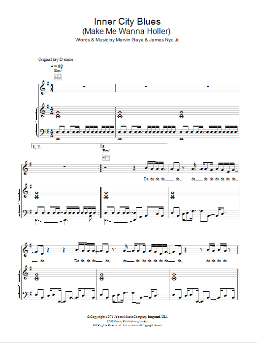 Inner City Blues (Make Me Wanna Holler) Inner City Blues (Make Me Wanna Holler)