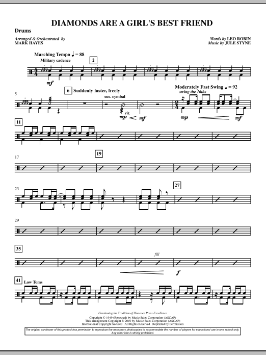 Diamonds Are A Girl’s Best Friend – Drum Set Diamonds Are A Girl’s Best Friend – Drum Set