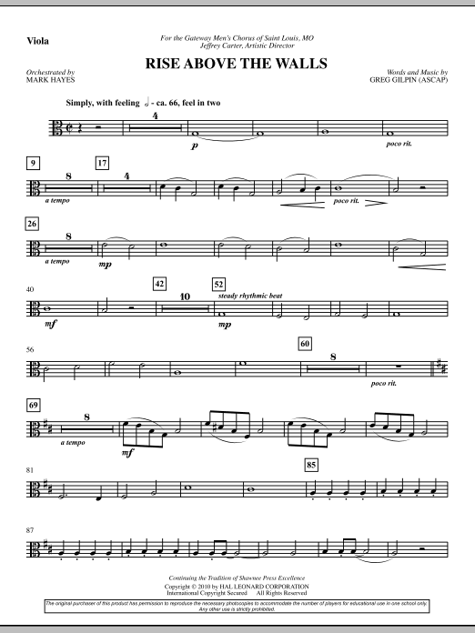 Rise Above The Walls – Viola Rise Above The Walls – Viola