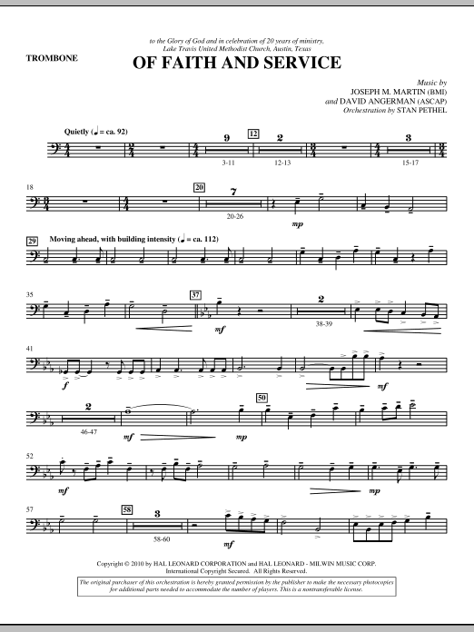 Of Faith And Service – Trombone Of Faith And Service – Trombone