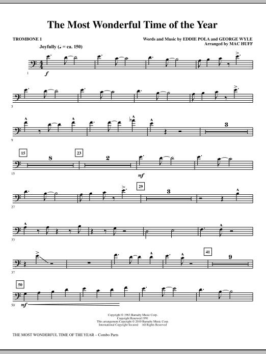 The Most Wonderful Time Of The Year – Trombone 1 The Most Wonderful Time Of The Year – Trombone 1