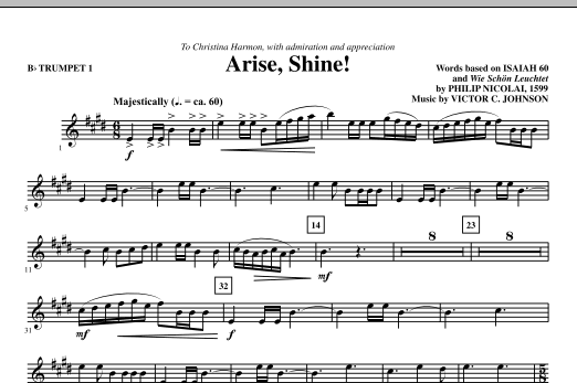Arise, Shine! – Bb Trumpet 1 Arise, Shine! – Bb Trumpet 1