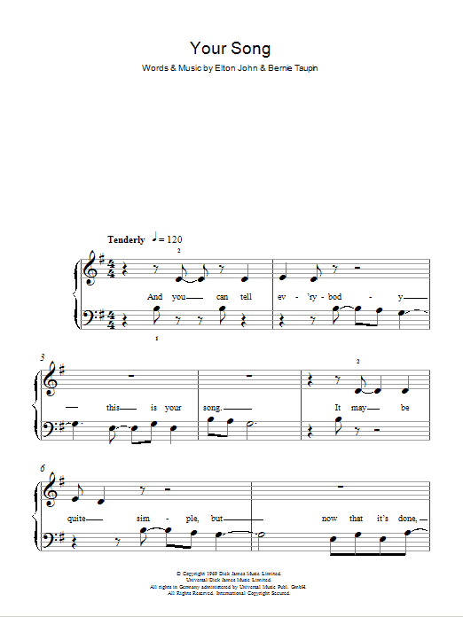 Your Song (Chorus Only) Your Song (Chorus Only)