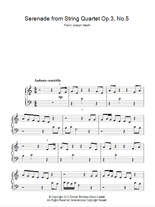 Serenade For Strings Op. 3 No. 5 Serenade For Strings Op. 3 No. 5