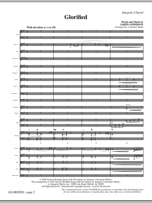 Glorified – Full Score Glorified – Full Score