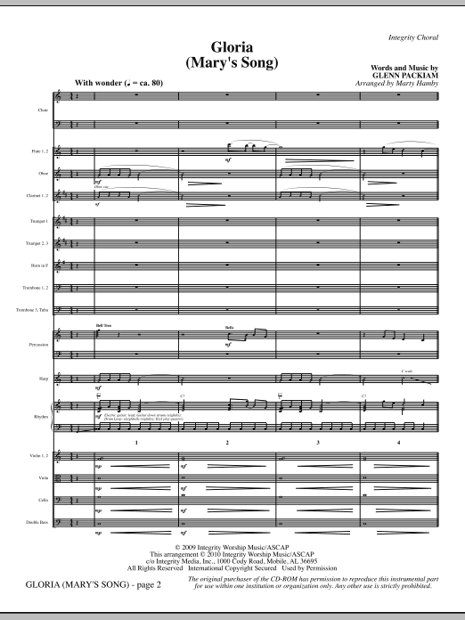 Gloria (Mary’s Song) – Full Score Gloria (Mary’s Song) – Full Score