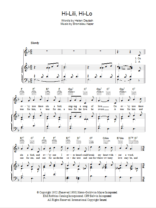 Hi-Lili, Hi-Lo Hi-Lili, Hi-Lo