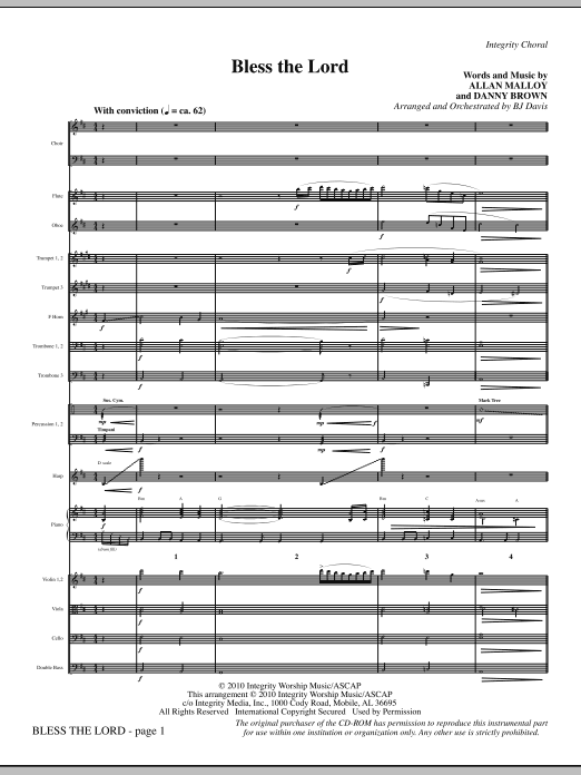 Bless The Lord – Full Score Bless The Lord – Full Score