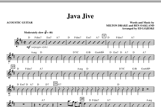 Java Jive (SSAA Octavo Accompaniment Parts) – Acoustic Guitar Java Jive (SSAA Octavo Accompaniment Parts) – Acoustic Guitar