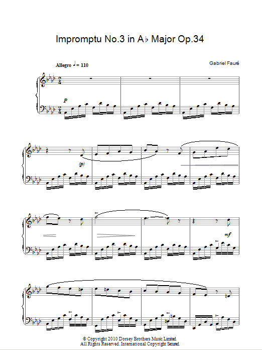 Impromptu No. 3 In A Flat Impromptu No. 3 In A Flat