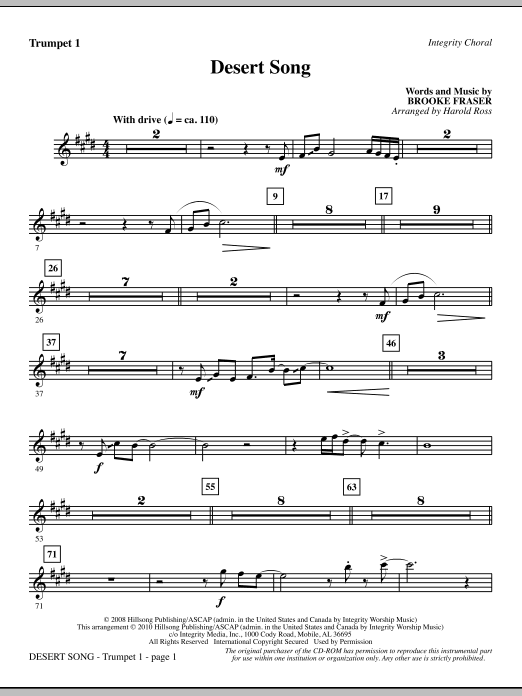 Desert Song – Trumpet 1 Desert Song – Trumpet 1