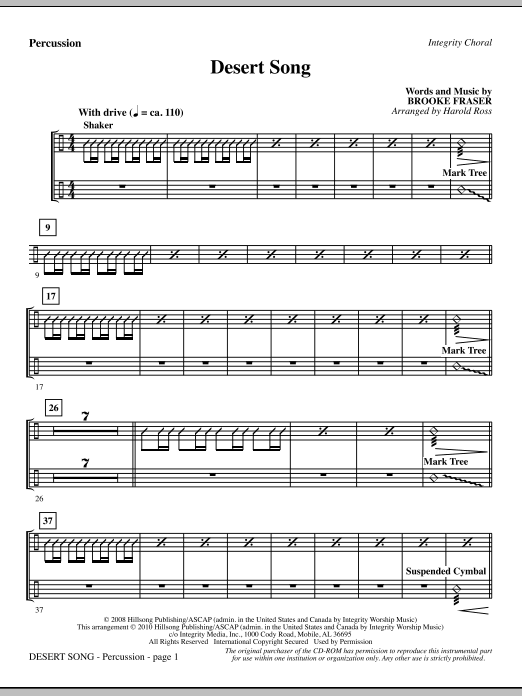 Desert Song – Percussion Desert Song – Percussion