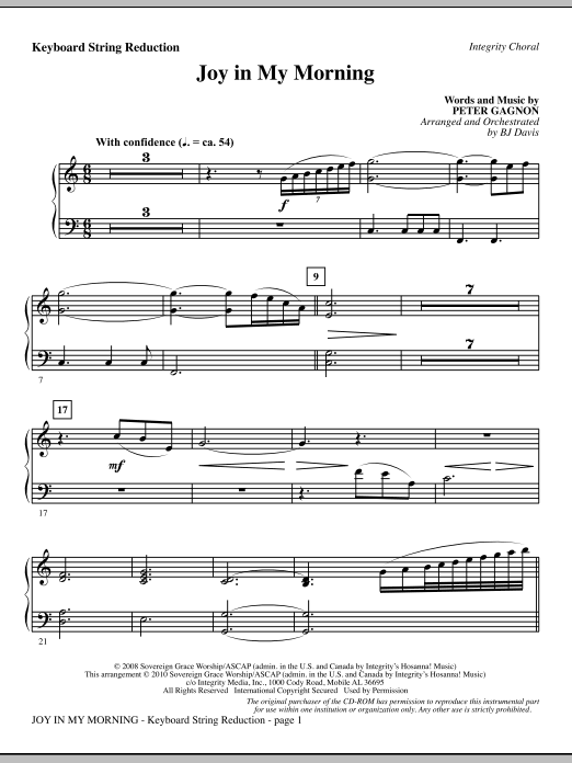 Joy In My Morning – Keyboard String Reduction Joy In My Morning – Keyboard String Reduction