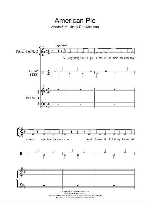 American Pie (arr. Rick Hein) American Pie (arr. Rick Hein)