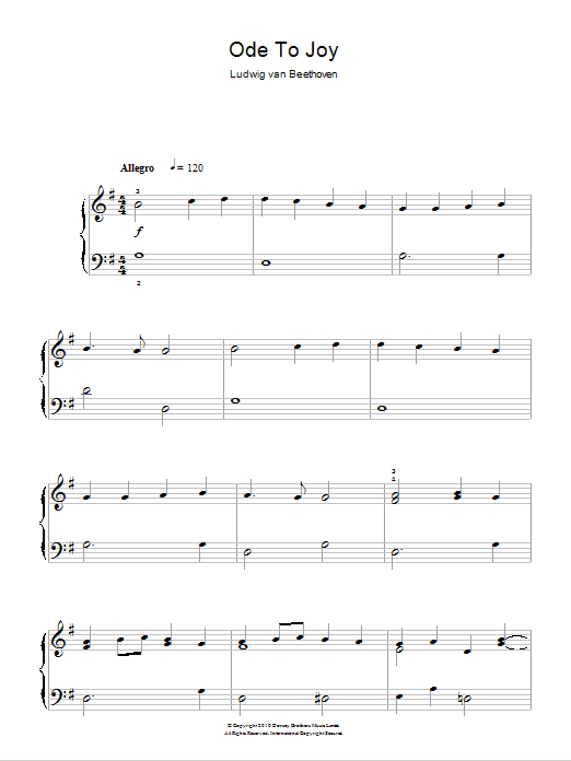 Ode To Joy from Symphony No. 9, Fourth Movement Ode To Joy from Symphony No. 9, Fourth Movement