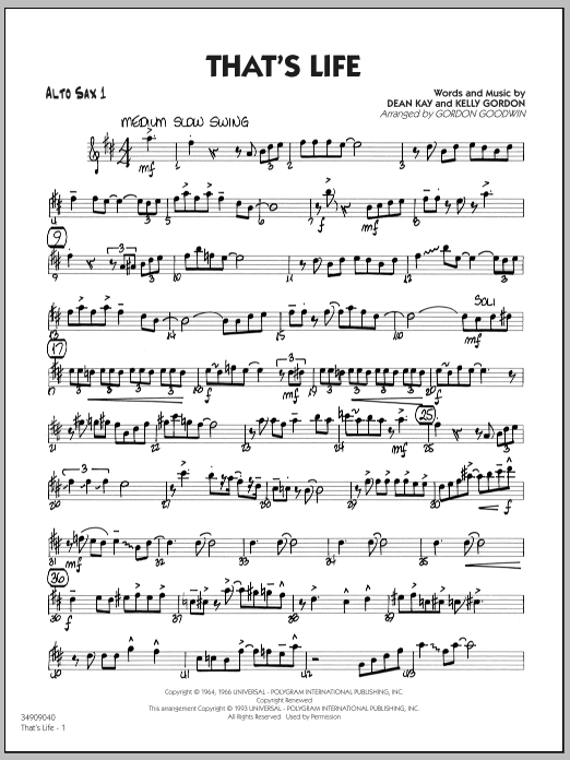 That’s Life – Alto Sax 1 That’s Life – Alto Sax 1