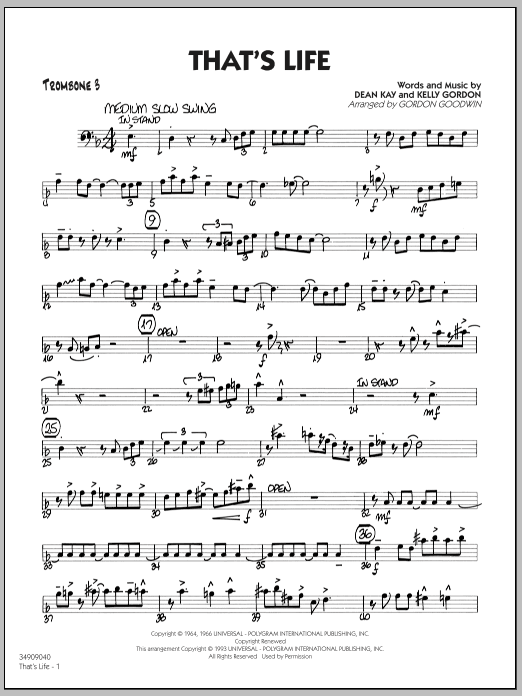 That’s Life – Trombone 3 That’s Life – Trombone 3