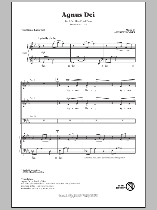 Agnus Dei Agnus Dei