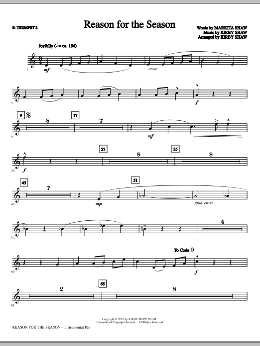 Reason For The Season – Bb Trumpet 2 Reason For The Season – Bb Trumpet 2