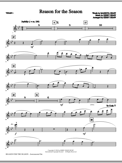 Reason For The Season – Violin 1 Reason For The Season – Violin 1