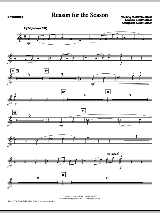 Reason For The Season – Bb Trumpet 1 Reason For The Season – Bb Trumpet 1
