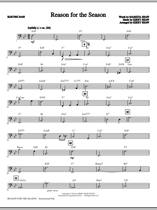 Reason For The Season – Bass Reason For The Season – Bass