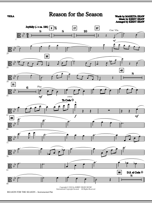 Reason For The Season – Viola Reason For The Season – Viola