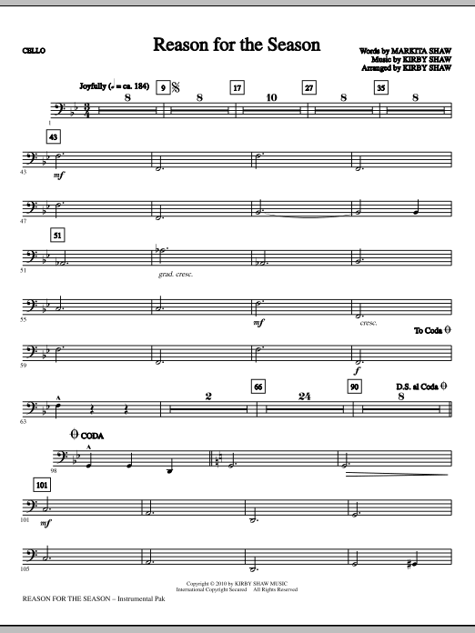 Reason For The Season – Cello Reason For The Season – Cello
