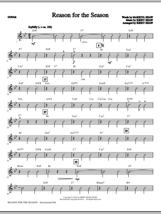 Reason For The Season – Guitar Reason For The Season – Guitar