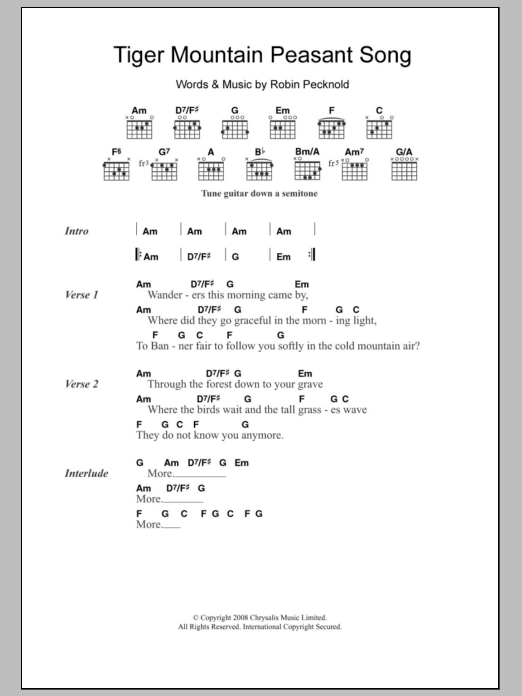 Tiger Mountain Peasant Song Tiger Mountain Peasant Song