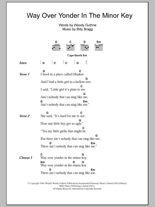 Way Over Yonder In The Minor Key Way Over Yonder In The Minor Key