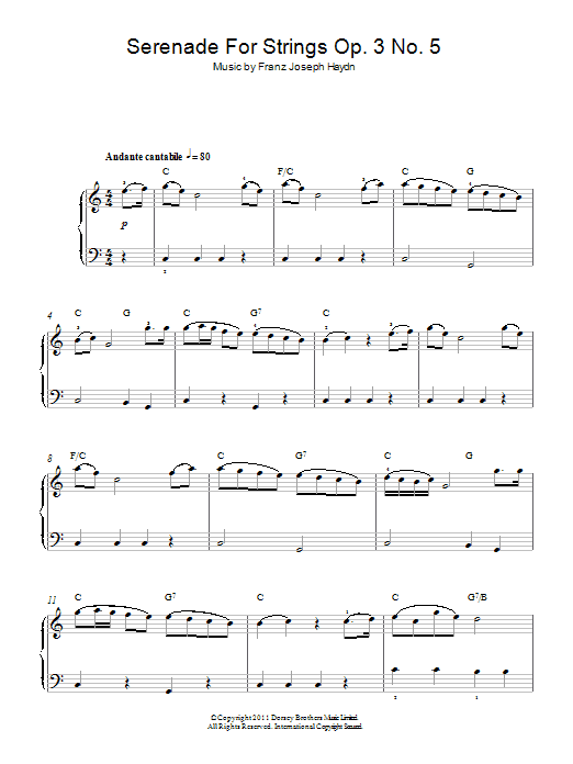 Serenade For Strings Op. 3 No. 5 Serenade For Strings Op. 3 No. 5