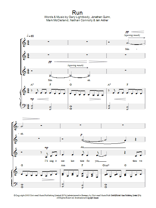Run (arr. Jeremy Birchall) Run (arr. Jeremy Birchall)