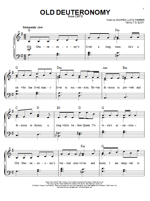 Old Deuteronomy (from Cats) Old Deuteronomy (from Cats)